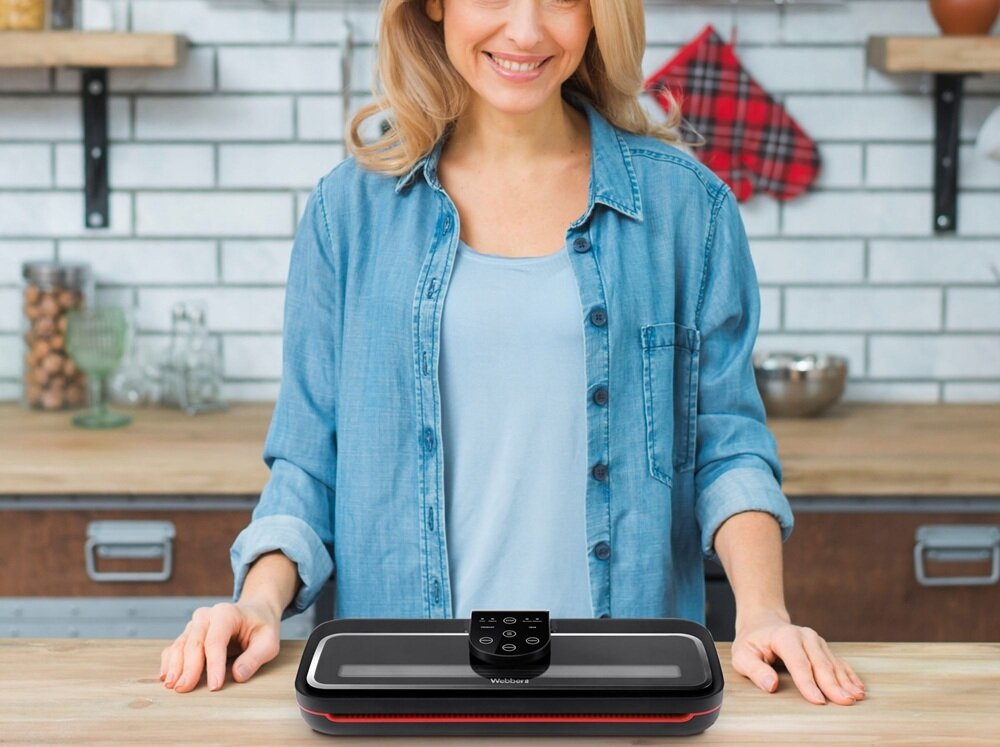 Zgrzewarka próżniowa WEBBER V217 zachowanie dłużej świeżości, automatyczny system, mniej wyrzucania