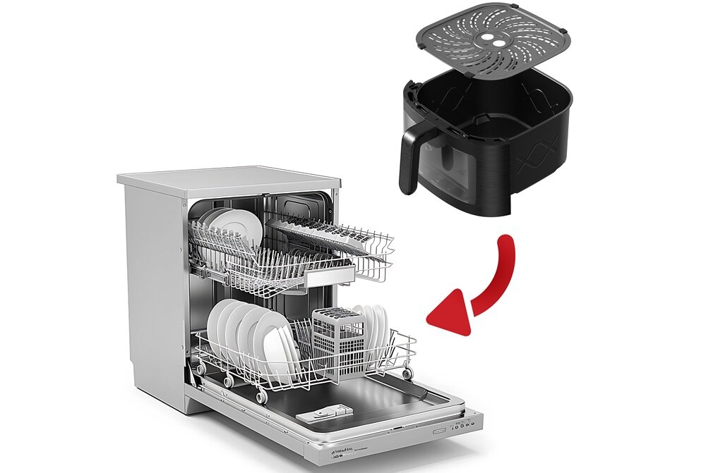 Air Fryer Frytkownica beztłuszczowa WEBBER AF800 8l Wi-Fi z funkcją pary i 8 automatycznymi programami wyjmowana szuflada, łatwiejsze czyszczenie, stonowana kolorystyka