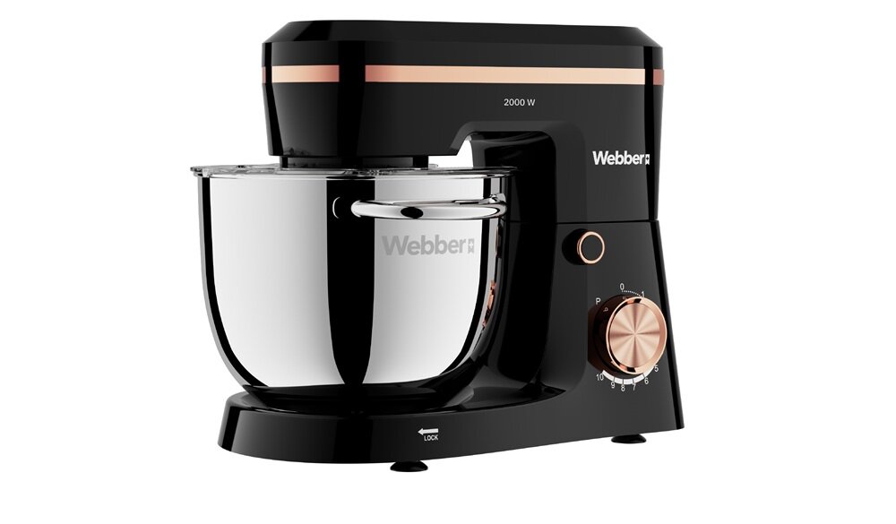 Robot kuchenny planetarny WEBBER Aura SM15 2000 W redukcja hałąsu i drgań, wygodne korzystanie