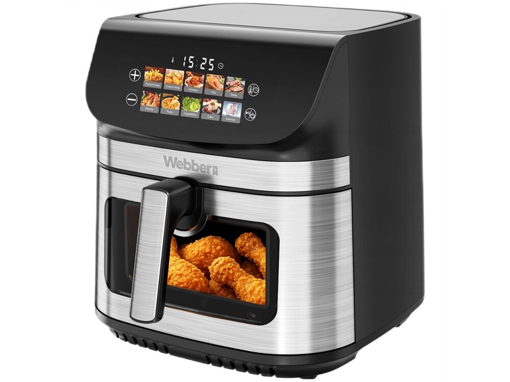 Air Fryer Frytkownica beztłuszczowa WEBBER AF801 8.8 l z 10 automatycznymi programami podwójna grzałka, równomierne pieczenie, szybkie przygotowanie dań