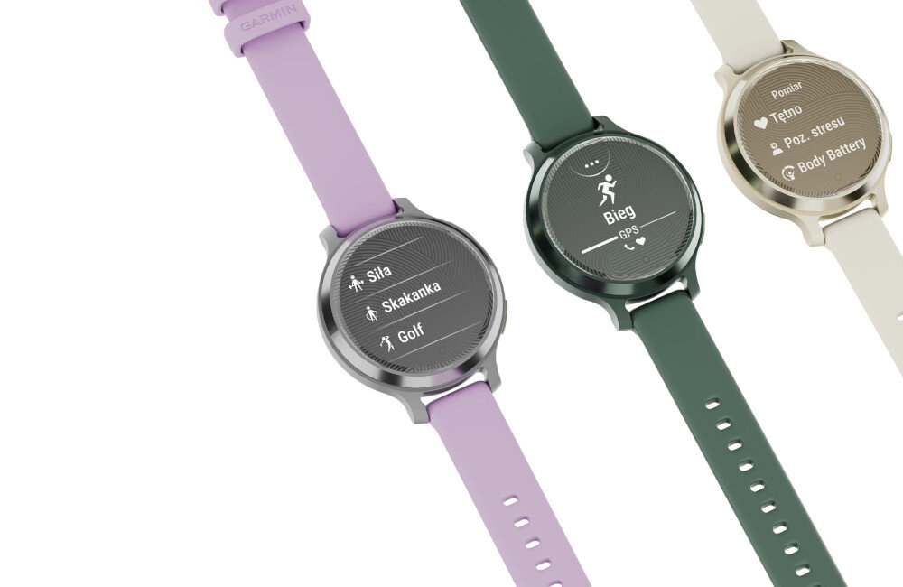 Zegarek sportowy GARMIN Lily 2 Active gps funkcje sport powietrze bieg spacer joga trening silowy taniec