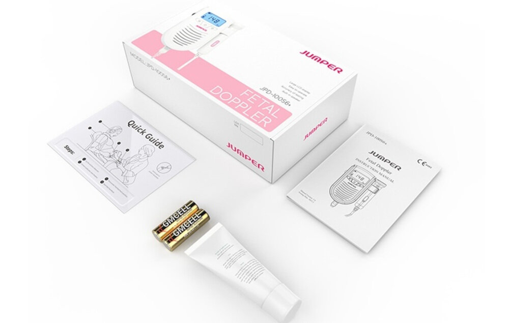 Detektor tętna płodu JUMPER JPD-100S66 zestaw akcesoria komplet wyposazenie