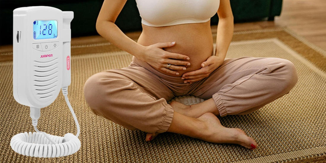 Detektor tętna płodu JUMPER JPD-100S6+ Spokój przyszłej mamy samodzielne śledzenie akcji serca poczucie kontroli i bezpieczeństwa Monitorowanie stanu zdrowia