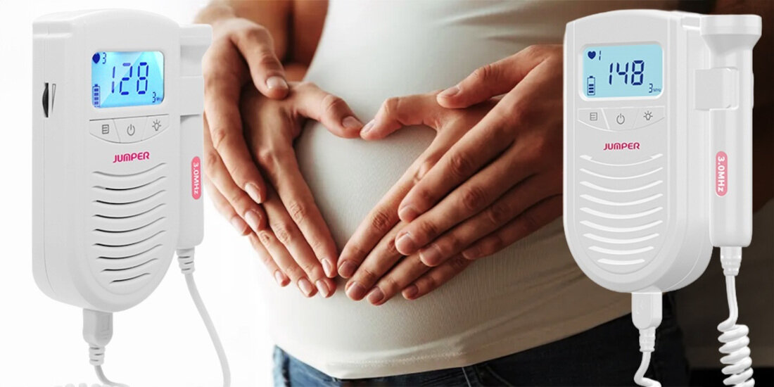 Detektor tętna płodu JUMPER JPD-100S6+ Czytelne dane na ekranie Kolorowy wyświetlacz tętno wykres kardiotokograficzny poziom naładowania baterii Funkcja uśredniania wyników i możliwość zatrzymania wykresu