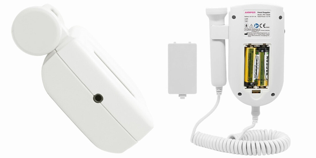Detektor tętna płodu JUMPER JPD-100S6+ Oszczędność energii Funkcja automatycznego wyłączenia zasilanie baterie 2 AA