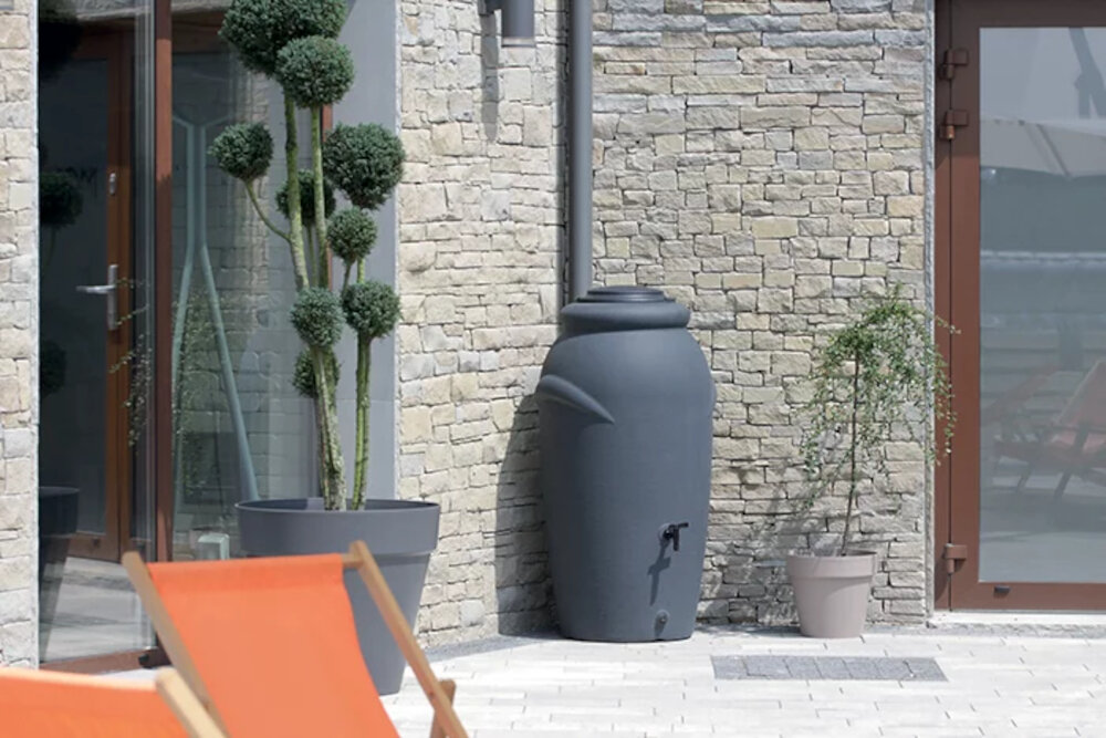 Zbiornik na deszczówkę PROSPERPLAST Aquacan baby ICAN210-S443 210L Szary z polietylenu trwalosc odpornosc na dzialanie promieni UV mrozoodporny