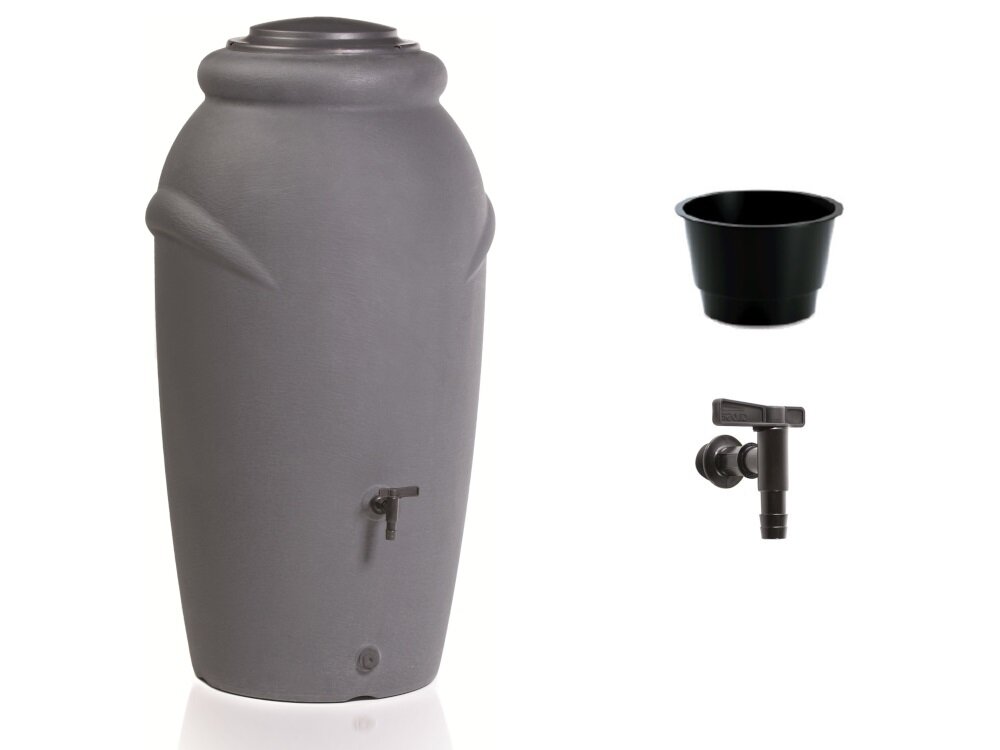 Zbiornik na deszczówkę PROSPERPLAST Aquacan baby ICAN210-S443 210L Szary zestaw elementy montazowe dokumentacja