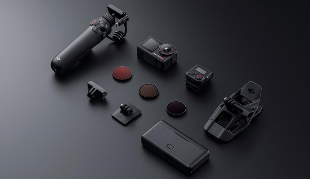 Kamera sportowa DJI Osmo Action 5 Pro Standard Combo akcesoria dodatki uchwyty