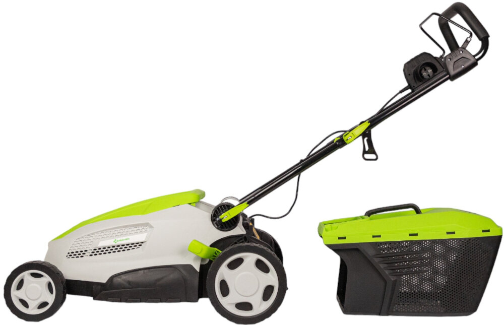 Kosiarka elektryczna GREENSO KE42-1800 1800W kosz z tworzywa sztucznego pojemnosc 40 l uchwyt