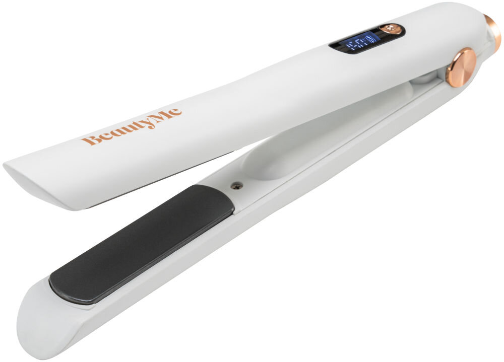 Prostownica bezprzewodowa BEAUTYME HS707W Biały 180 stopni otwarta z aktywnym wyświetlaczem