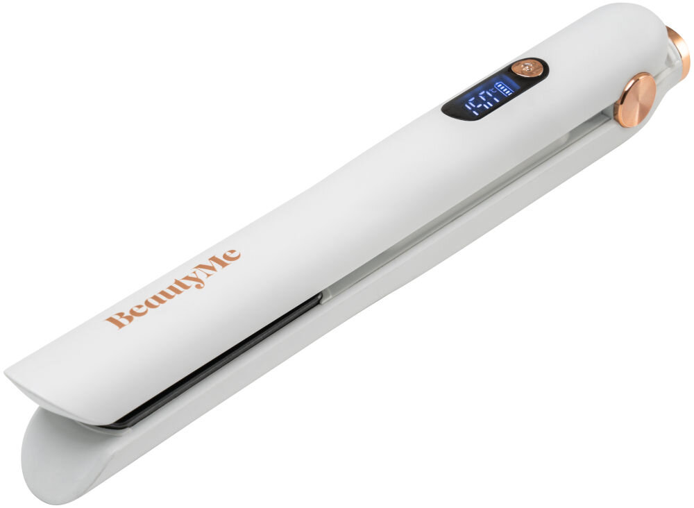 Prostownica bezprzewodowa BEAUTYME HS707W Biały 180 stopni 3 ustawienia temperatury 150°C 165°C 180°C dopasowanie temperatury bez przegrzewania