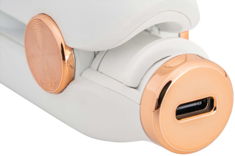 Prostownica bezprzewodowa BEAUTYME HS707W Biały 180 stopni zbliżenie na port ładowania USB-C akumulator li ion 2600 mah czas ładowania około 2,5 godziny