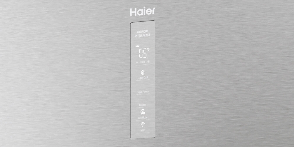 LODÓWKA HAIER HTW7620ANMG3D Wszystko pod kontrolą panel dotykowy regulacja temperatury intuicyjna precyzyjna bez otwierania drzwi design wyświetlacz cyfrowy łatwa obsługa elegancki styl