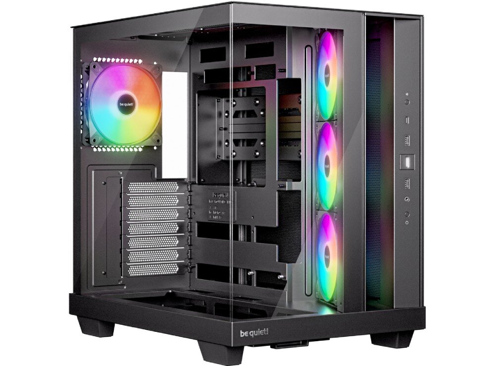 Obudowa BE QUIET! Light Base 500 LX Obudowa komputera z przezroczystym bokiem, czterema wentylatorami RGB i panelem przednim z portami USB oraz przyciskiem zasilania, kontroler ARGB, synchronizacja