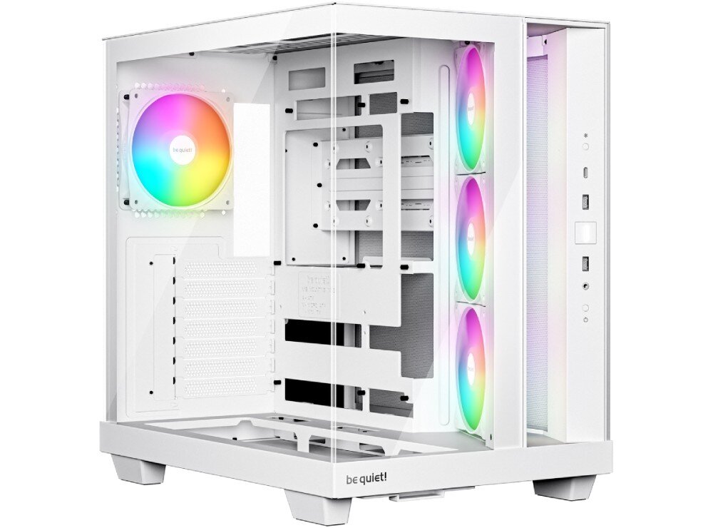 Obudowa BE QUIET! Light Base 500 LX Obudowa komputera z przezroczystym bokiem, czterema wentylatorami RGB i panelem przednim z portami USB oraz przyciskiem zasilania, kontroler ARGB, synchronizacja