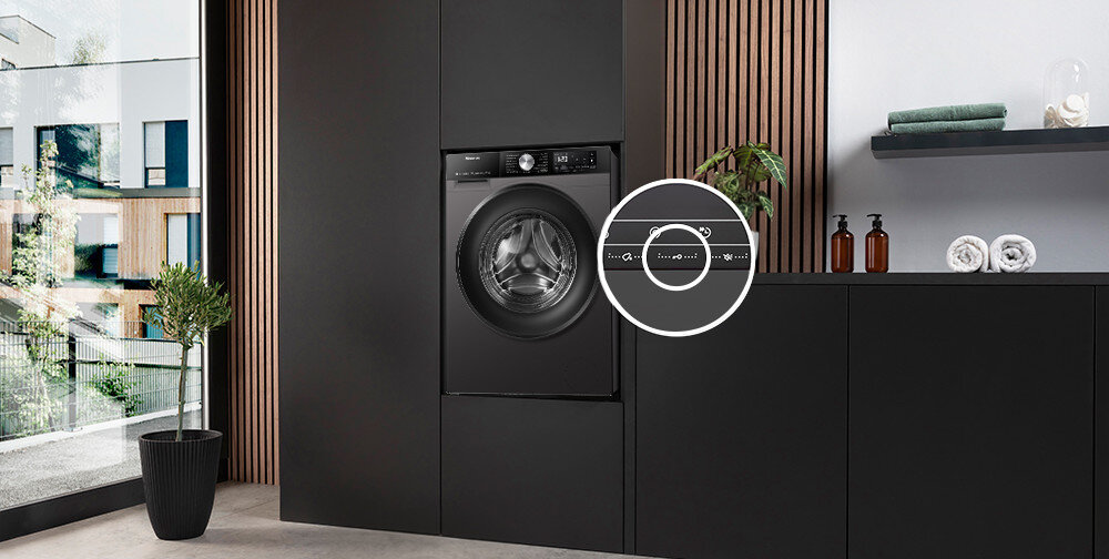 Pralko-suszarka HISENSE WD3S8045BT3/PL Blokada sterowania Child Lock dzieci ochrona bezpieczeństwo