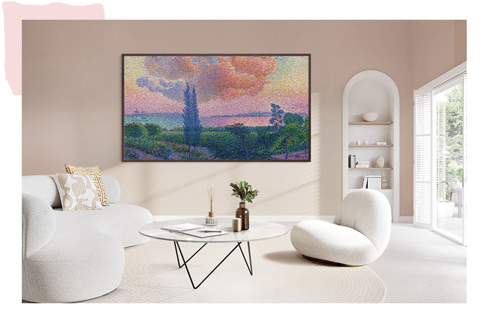 960x640 mat-canvas Włączony tryb Sztuka na telewizorze The Frame (2025) w personalizowanej oprawie