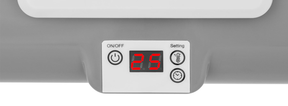 Termos na jedzenie NOVEEN LB640 Szary Łatwość ustawiania temperatura opóźnienia wyświetlacz LED panel sterujący opóźnienia uruchomienia dostosowanie potrzeby