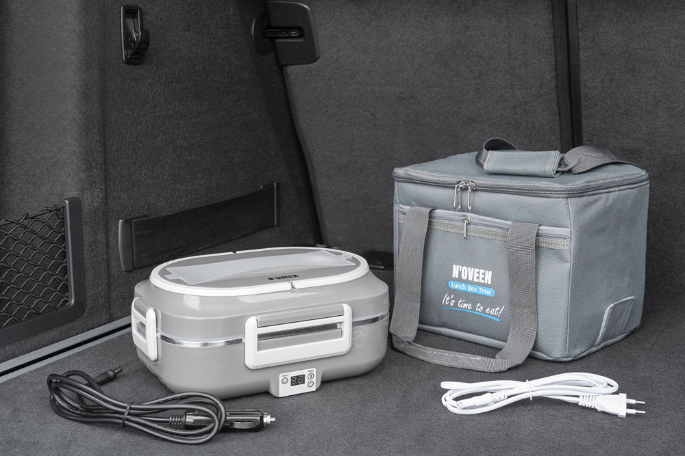 Termos na jedzenie NOVEEN LB640 Szary Trzy źródła zasilania sieciowe samochodowe możliwości