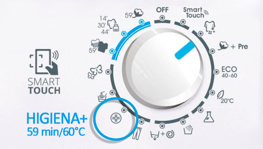 Pralka CANDY CS4 1262DE 1-Susuwanie bakterii i wirusów