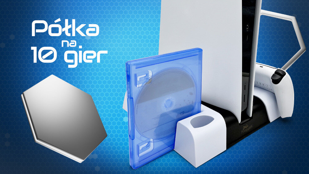 Podstawka chłodząca FROGGIEX FX-P5-C3-W do PS5  - półka