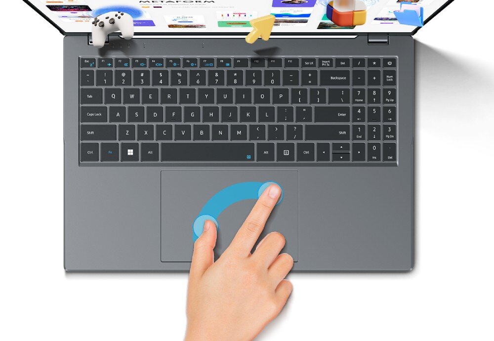 Laptop CHUWI HeroBook Plus 15.6 IPS Celeron N4020 8GB RAM 256GB SSD Windows 11 Home obsługa klawiatura touchpad