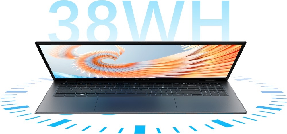 Laptop CHUWI HeroBook Plus 15.6 IPS Celeron N4020 8GB RAM 256GB SSD Windows 11 Home bateria zasilanie ładowanie