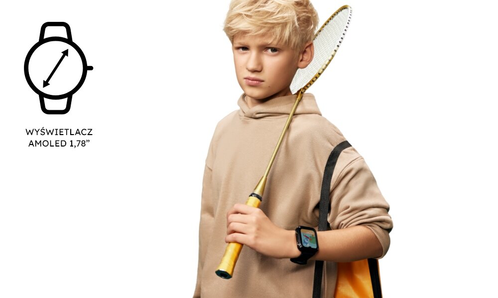 Smartwatch GARETT Kids Vibe AI 4G ekran AMOLED 1,78”   