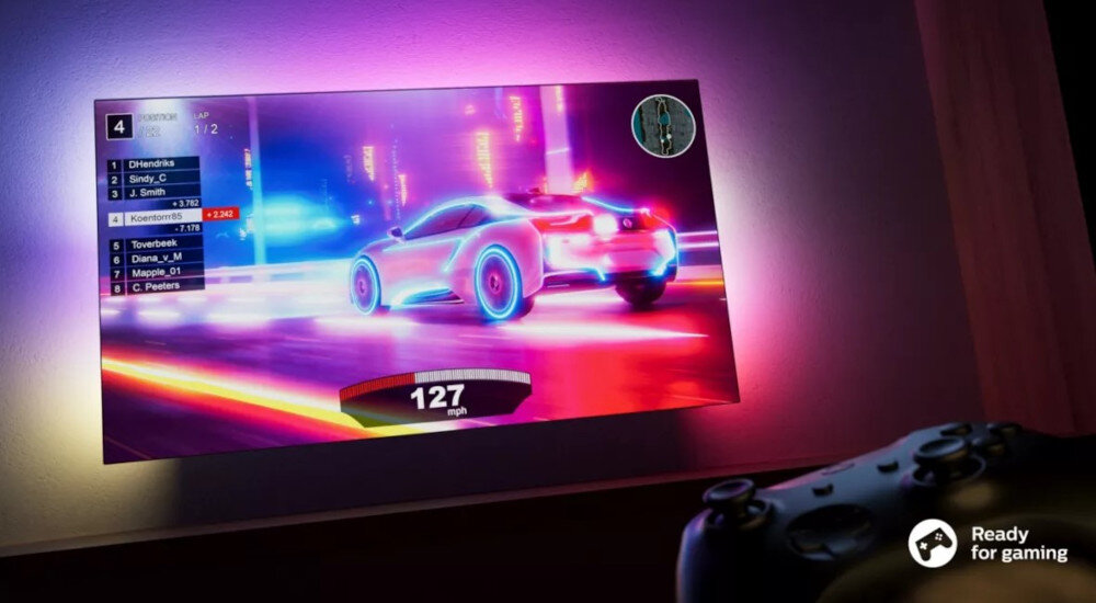 Telewizor PHILIPS 55PUS8009 - Dobre emocje w grze, telewizor z włączoną grą