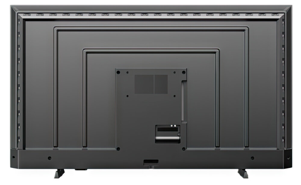 Telewizor PHILIPS 55PUS8009 - Smukła forma, telewizor na białym tle od tyłu