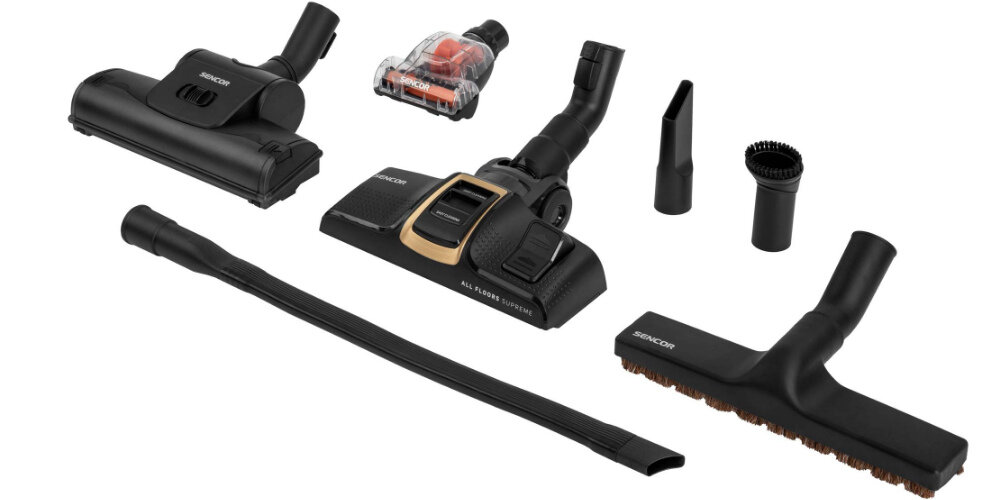 Odkurzacz SENCOR SVC 9300BK Zestaw akcesoriów różnorodne akcesoria 11-metrowy kabel powierzchnia