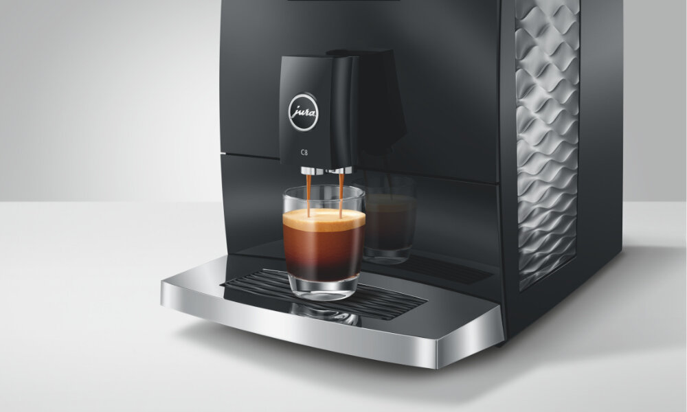 Ekspres JURA C8 Piano Czarny EA 8 generacja technologia zaparzania 3D smak aromat kawa