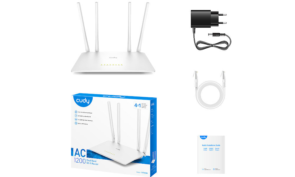 Router CUDY WR1200 Wyposażenie