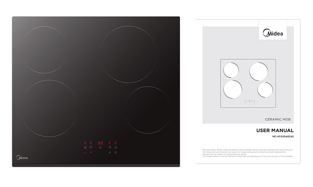 Płyta ceramiczna MIDEA MC-6F6004R242 zawartość zestawu, koniec opisu