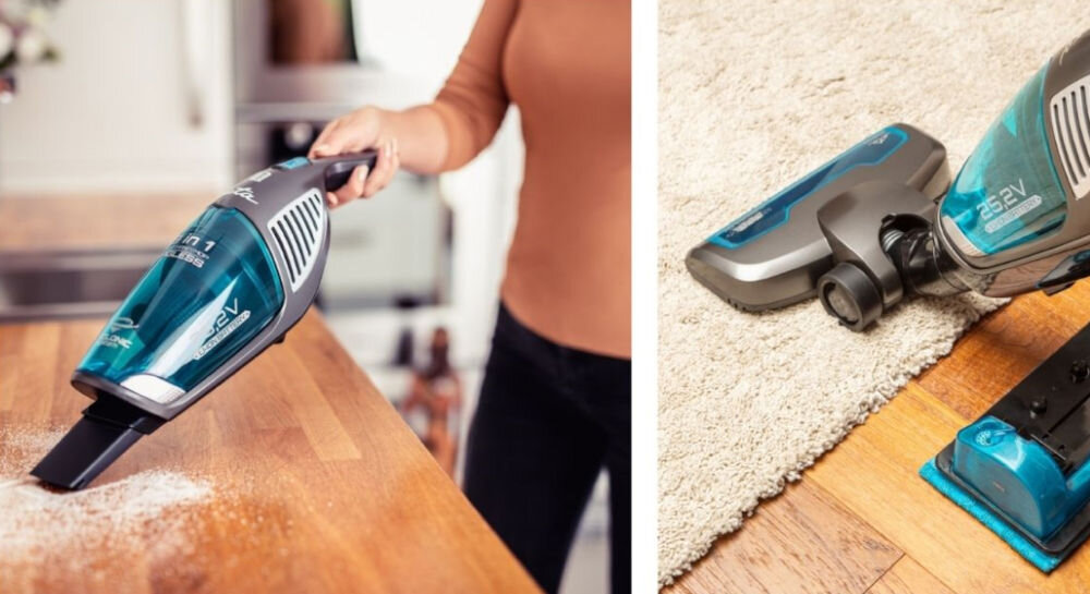 Odkurzacz pionowy ETA Moneto II Aqua ETA845390000 Czarny bezprzewodowe sprzątanie mocny akumulator litowo-jonowy długotrwała wydajność niezawodność turbo szczotka dywany trwarde podłogi wszechstronność dokładnośc sprzątania dwa poziomy mocy ssania elastyczność wygoda użytkowania