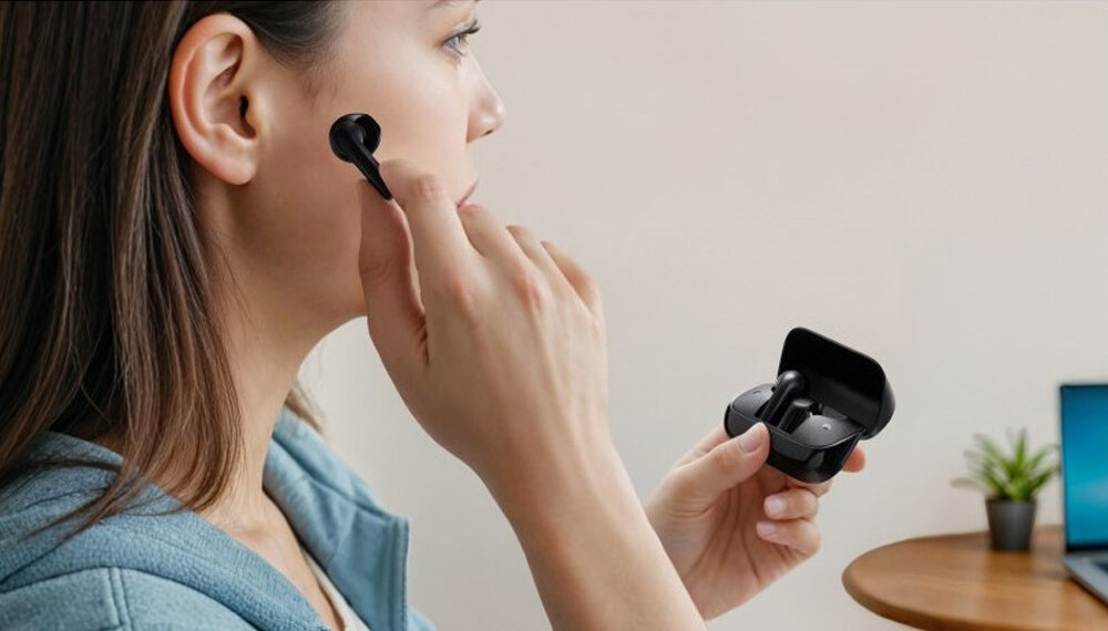 Słuchawki Soundcore K20i otoczenie sluchawka dzwiek