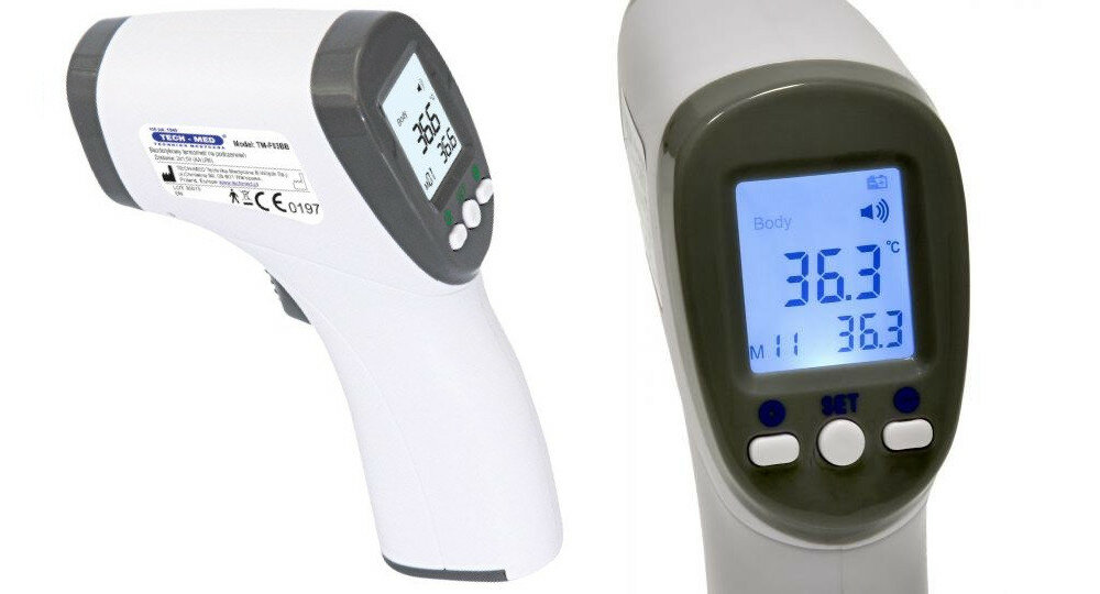 TERMOMETR TECH-MED TM-F03BB ELEKTRONICZNY wyglad pomiar zapisywanie
