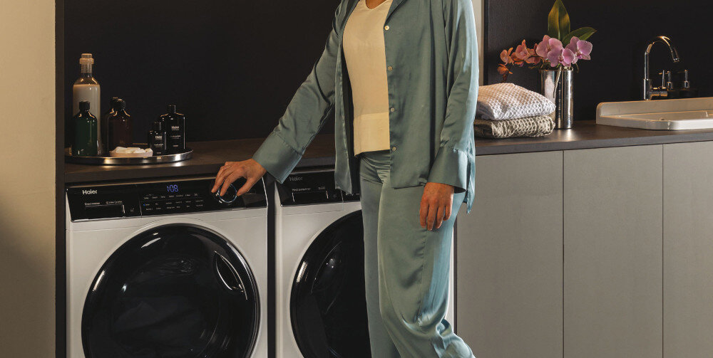 HAIER I-Pro 5 HW80-B14959EU1-S panel sterowanie funkcje programy pokrętło przyciski dotykowe mechaniczne interfejs