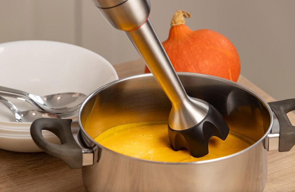 Blender GORENJE HBV1500VS stopa blendera, ochrona naczyń z powłoką nieprzywierającą, ochrona przed zarysowaniami, kuchni czysta, naczynia bezpieczne