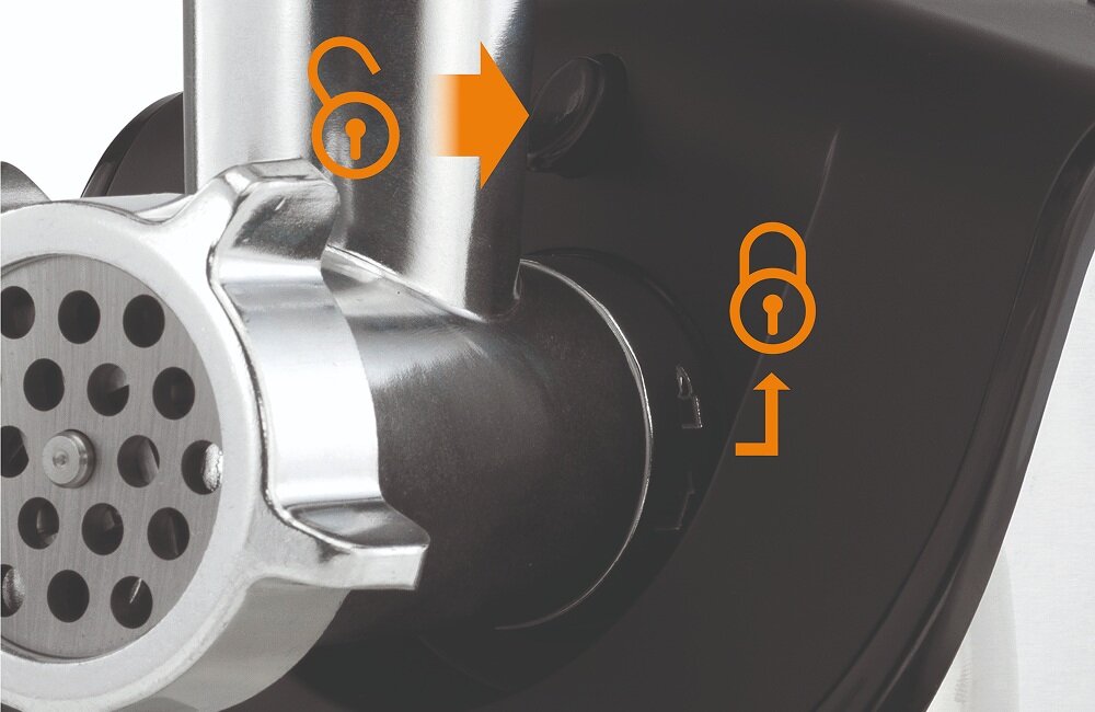 Maszynka do mięsa GORENJE MG2202XE 3-punktowy system zabezpieczeń, zabezpieczenie przed przegrzaniem, wykrywanie ustrek