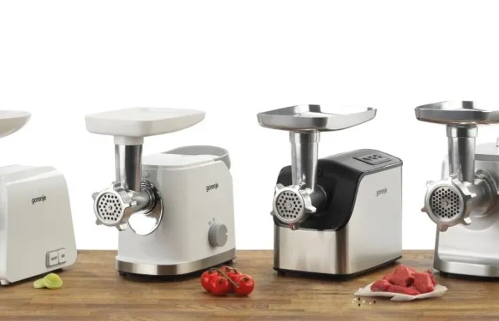 Maszynka do mięsa GORENJE MG2202XE prosta obsługa, bezpieczna, łatwy demontaż, mycie i suszenie elementów, kompaktowe wymiary