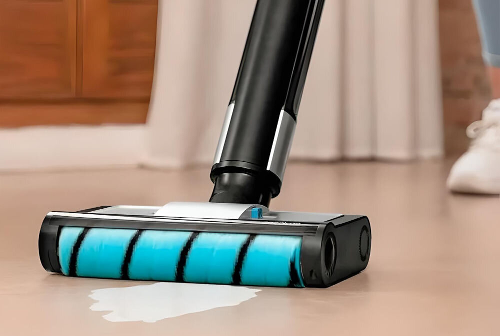 Mop elektryczny CECOTEC Freego Wash (Bezprzewodowy) czujniki czujnik pojemności informuje kiedy nalezy opróżnić zbiornik na brudną wodę funkcja automatycznego wyłączenia wyłączenie mopa beztresowe sprzątanie 