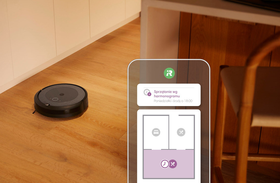 Robot sprzatajacy IROBOT Roomba I5 personalizacja harmonogramu