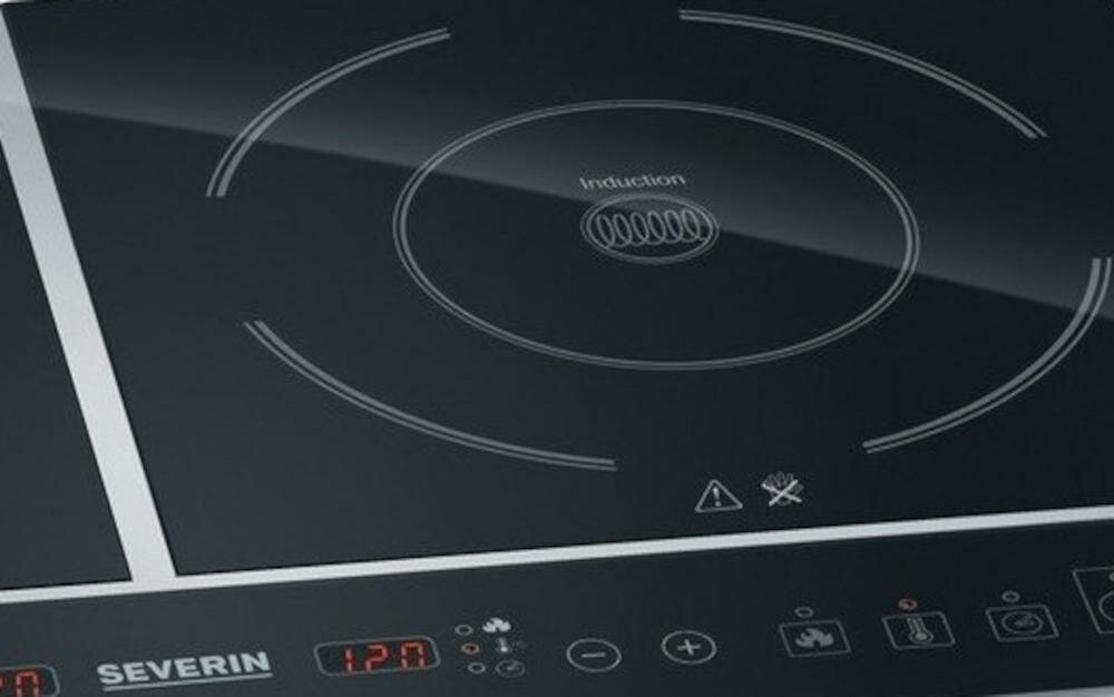 SEVERIN-DK-1031-2-kuchenka płyta indukcyjna pola grzejne płyta ceramiczna automatyczne rozpoznawanie garnka technika indukcja szybkie nagrzewanie łatwe czyszczenie timer sygnał dźwiękowy regulacja temperatury zabezpieczenie przegrzanie lampka kontrolna