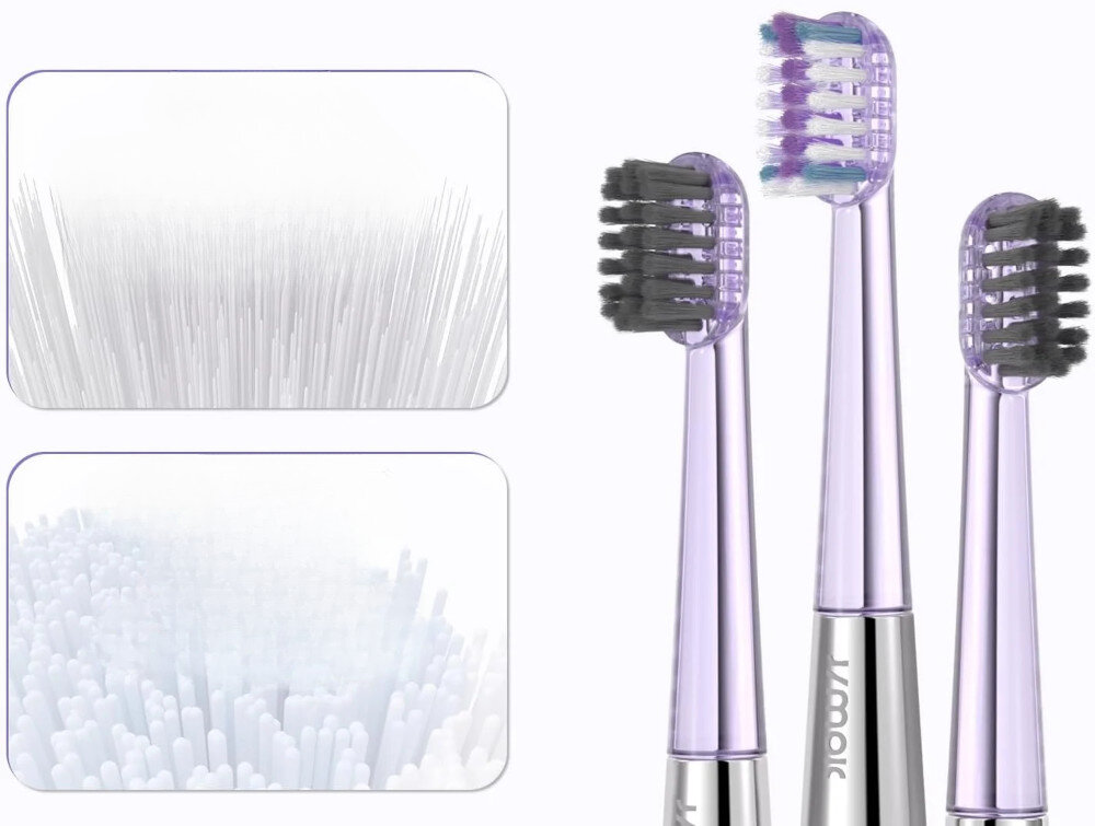 Szczoteczka soniczna JIMOK J6 Capsule Srebrny dla wrażliwych dziąseł Miękkie włókna z zaokrąglonymi końcami