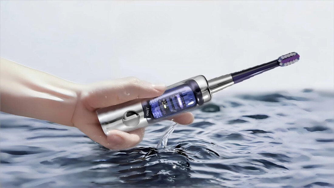 Szczoteczka soniczna JIMOK J6 Capsule Srebrny Komfortowe użytkowanie Metalowa obudowa Wodoodporność IPX7