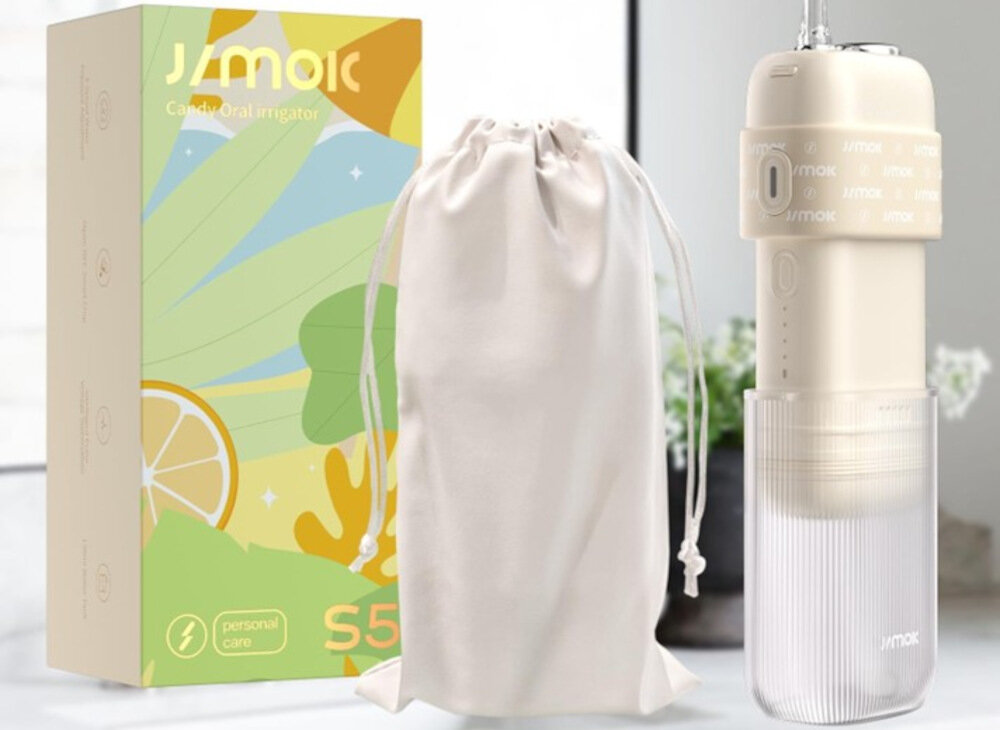 Irygator JIMOK S5 Miętowy Składana konstrukcja Mobilna budowa dbanie o higienę również poza domem  w podróży czy w pracy