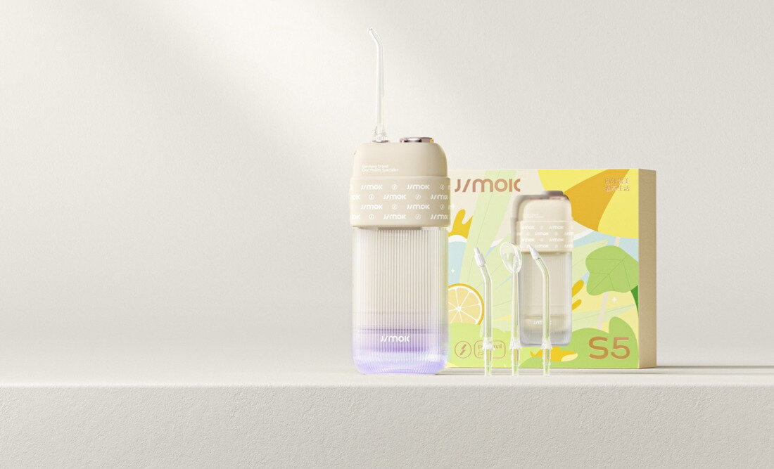 Irygator JIMOK S5 Miętowy Łatwe czyszczenie zbiornika Teleskopowy, otwierany zbiornik higiena