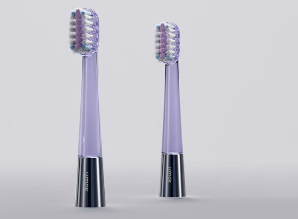 ORYGINALNA KONCÓWKA DO SZCZOTECZEK JIMOK J6 SPACE BLUE 2 SZT. prezentacja design wizualizacja wygląd Delikatna pielęgnacja zębów