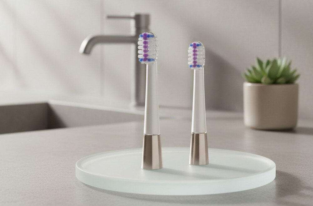 ORYGINALNA KONCÓWKA DO SZCZOTECZEK JIMOK J6 STARLIGHT GOLD 2 SZT. Głębokie oczyszczanie Miękkie, precyzyjnie formowane włókna wygoda szczotkowanie łatwo docierają między zęby wzdłuż linii dziąseł